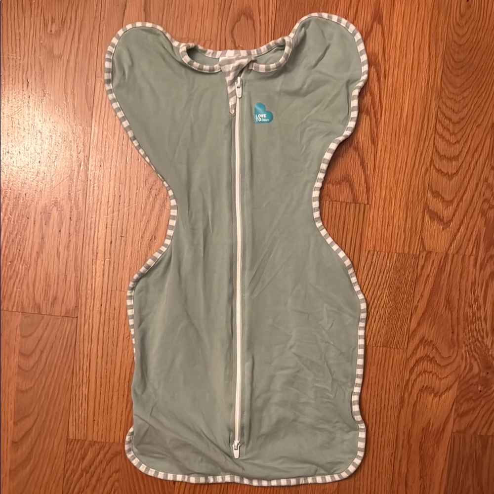 Green Baby LOVETOdream Swaddle with Striped Trim
